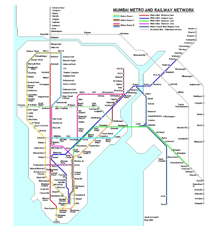 Mumbai Metro Route Map