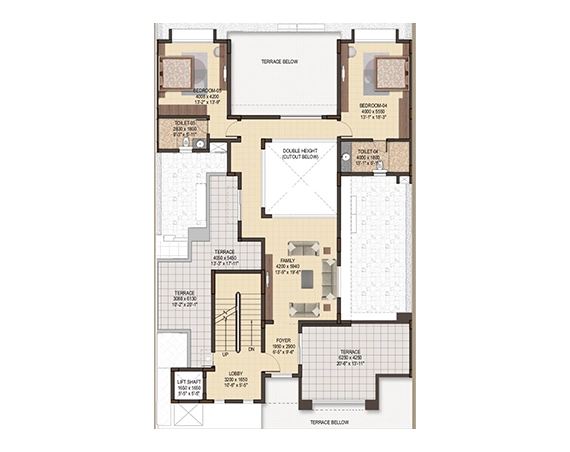 sobha international city villa floor plan